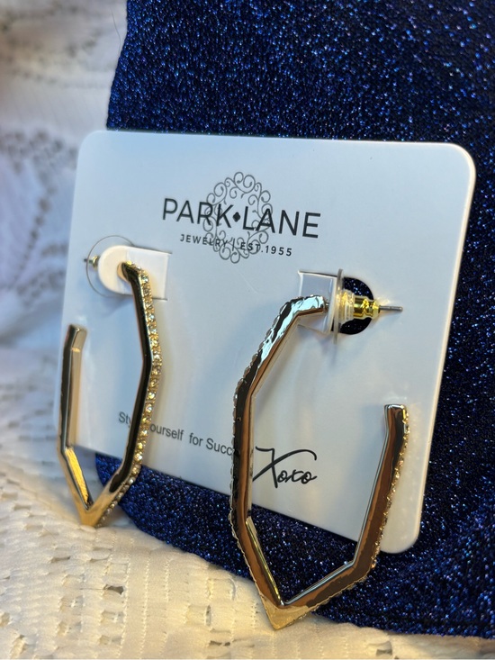 Park Lane Jewelry - Park Lane Gold Large Statement Studded Earrings 2 inch drop